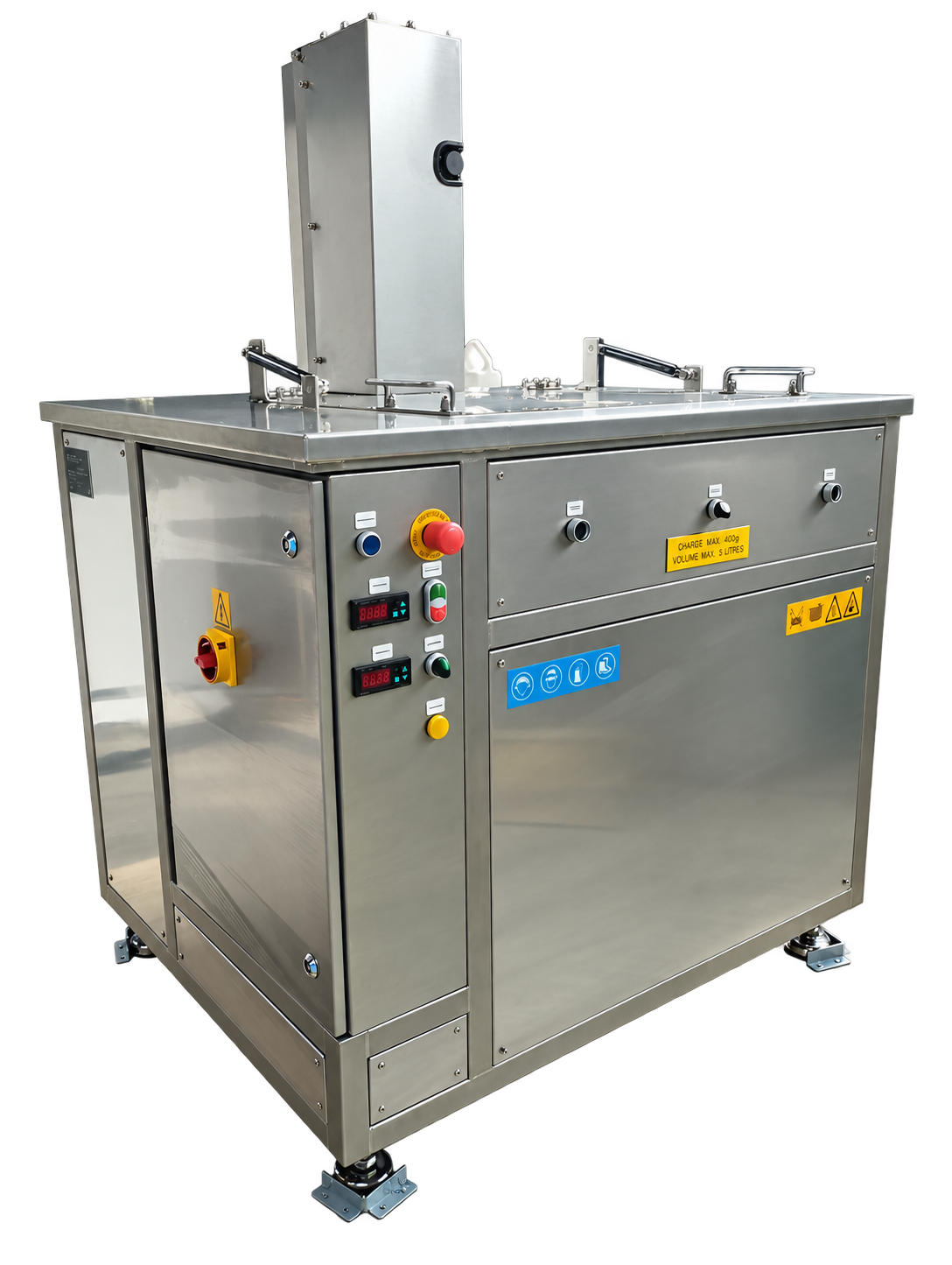 Machine AEROSEC en inox vue de trois quarts